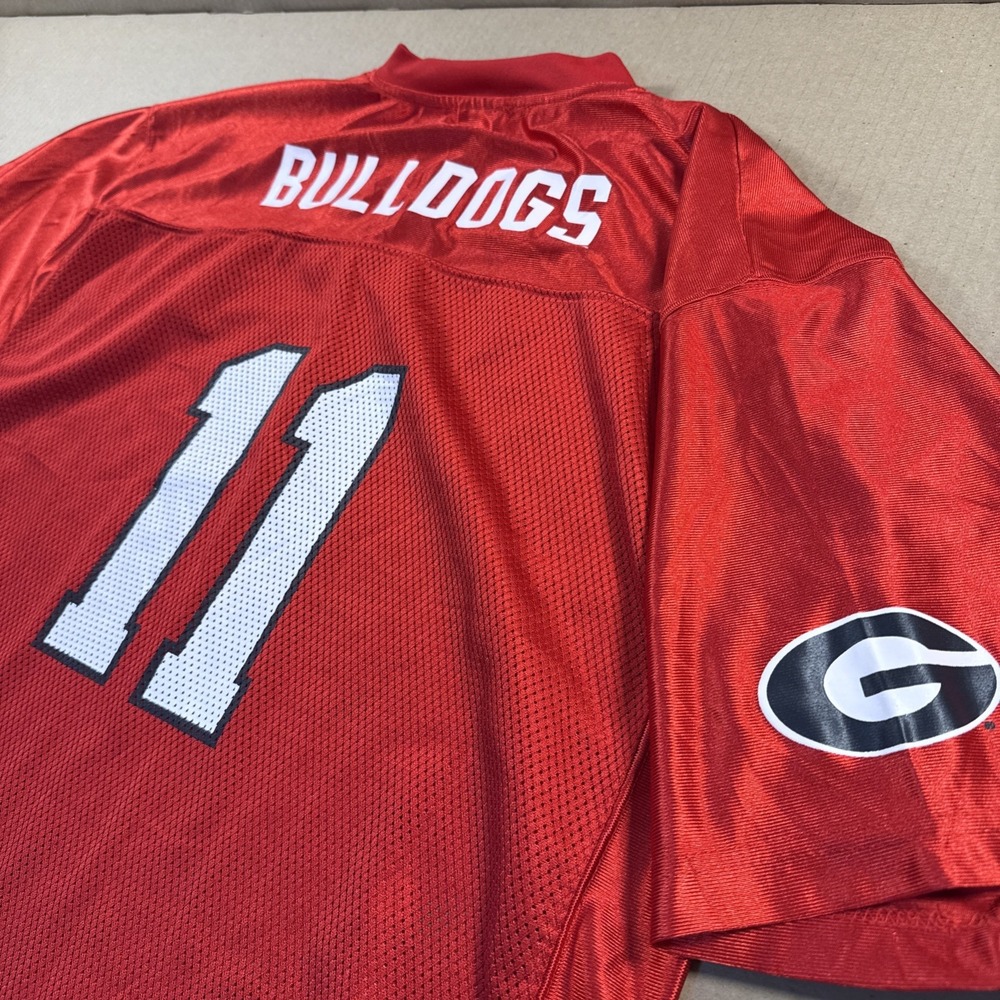 Georgia Bulldogs Football Jersey #11 Mens Size XL Red Mesh